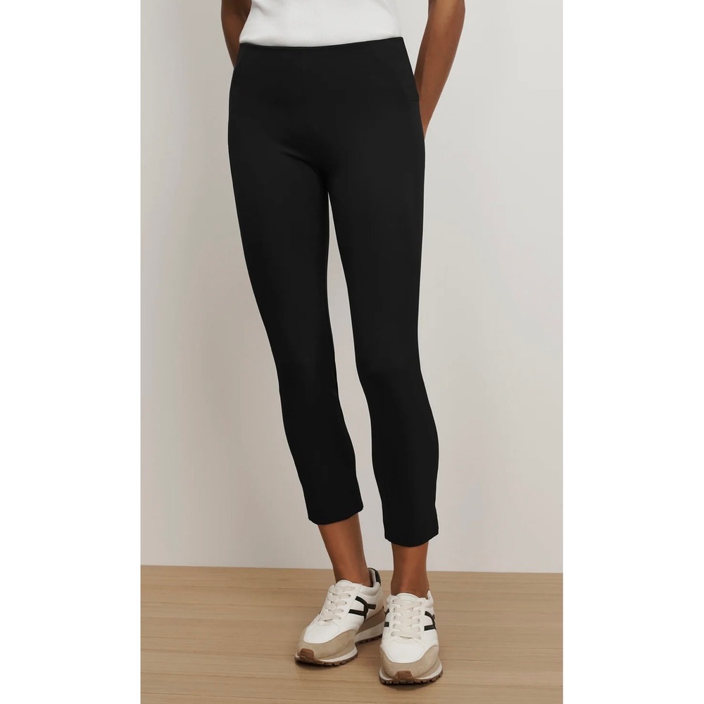 Veronica‎ Beard Scuba Slim Fit Pant 2 Black Minimalist Cropped Office Career